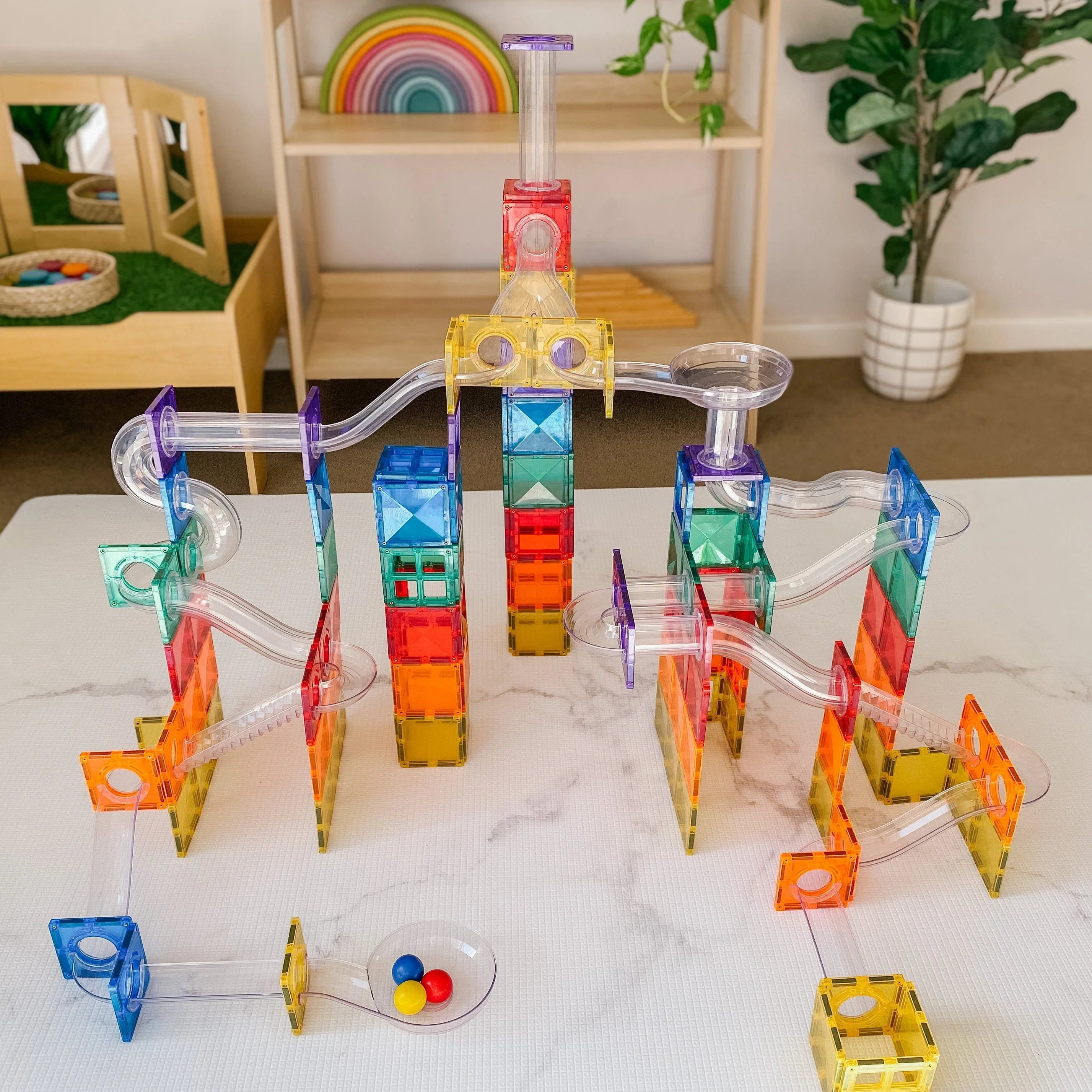 CONNETIX Magnetbausteine Rainbow Kugelbahn - 92 Teile - Image 10
