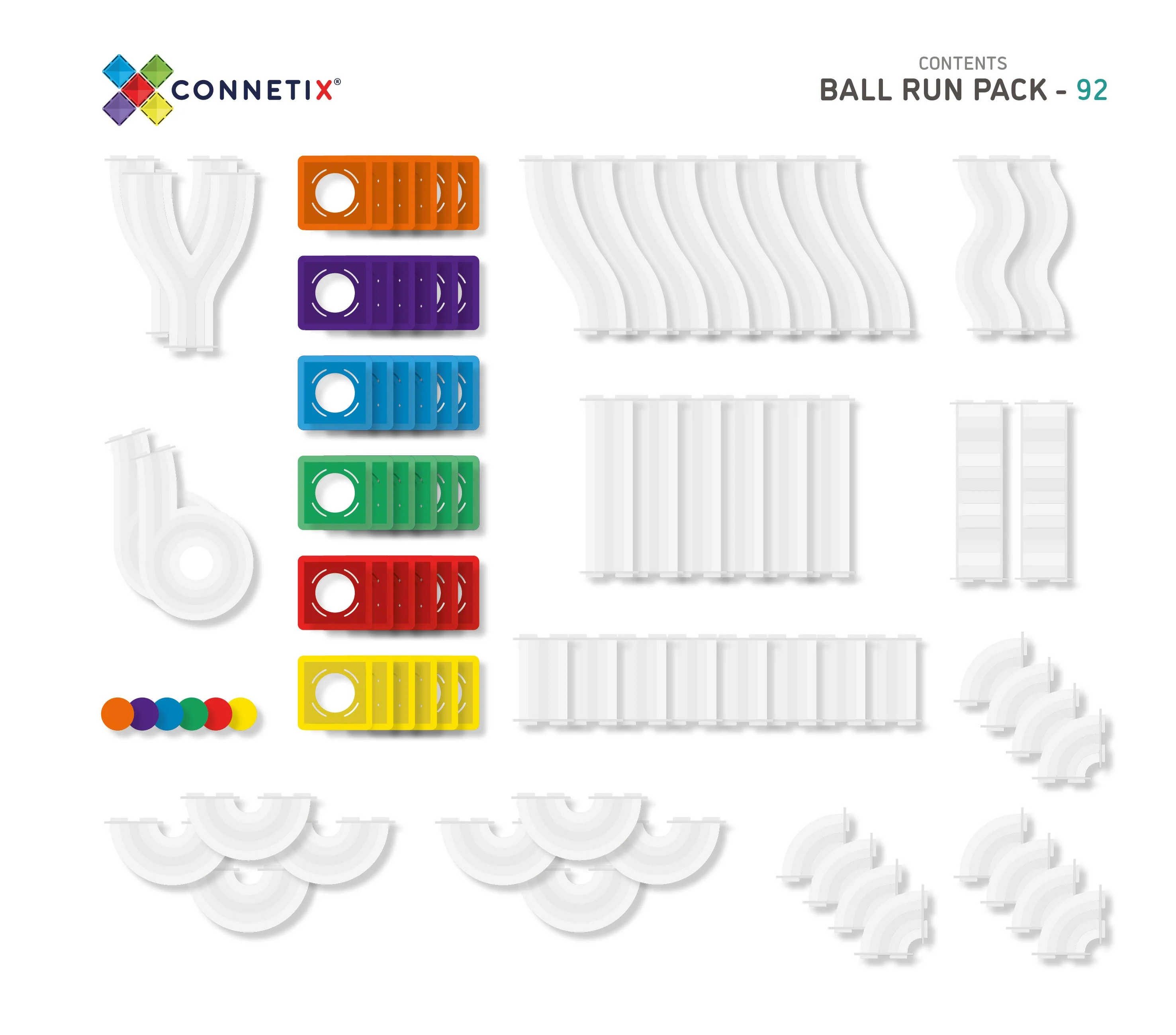 CONNETIX Magnetbausteine Rainbow Kugelbahn - 92 Teile - Image 3