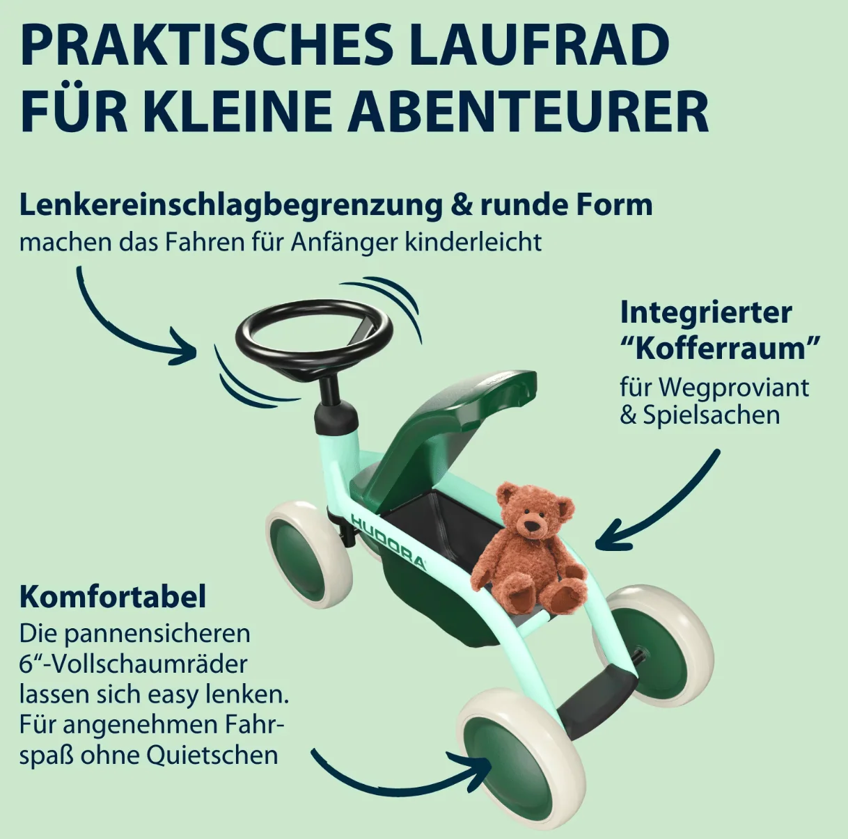 HUDORA Steppy Rutschauto mit Kofferraum - Image 6